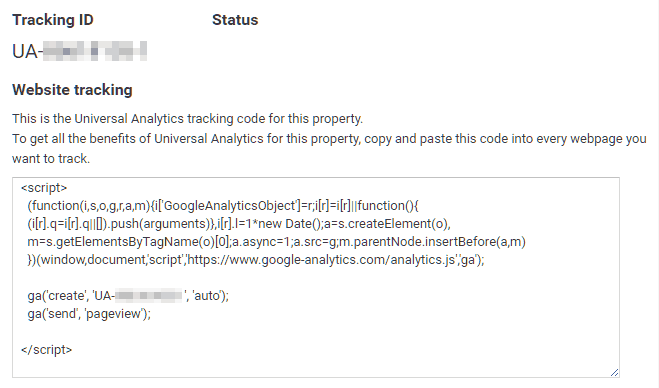 Script Google Analytics yang kita perlukan untuk memasangnya di WordPress