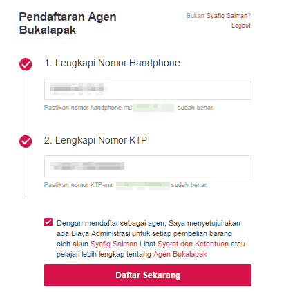 Cara daftar agen bukalapak