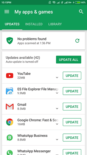 Cara update Google Chrome di Hape Android