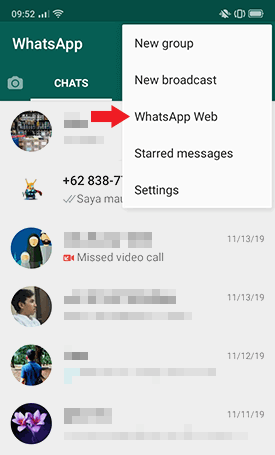 Buka opsi WhatsApp Web untuk melihat siapa saja yang terhubung dengan akun kita