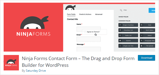 Buat form kontak lebih mudah di WordPress dengan plugin ninja form