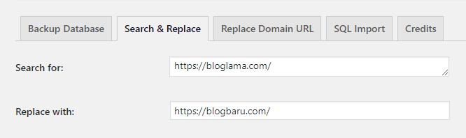 Ganti nama domain lama dengan domain baru dengan plugin Search & Replace