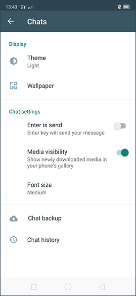 Klik menu Theme untuk mulai mengaktifkan dark mode di WhatsApp