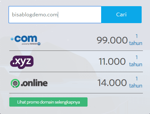 Cara beli nama domain di Domainesia