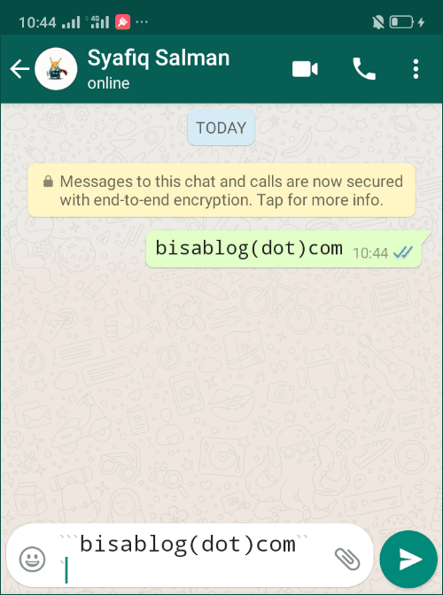 Cara mengubah font WhatsApp menjadi Monospace