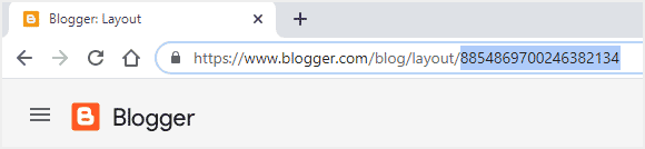 Cari ID Blogger terlebih dahulu di address bar browser