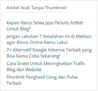 cara membuat widget random post di blogger