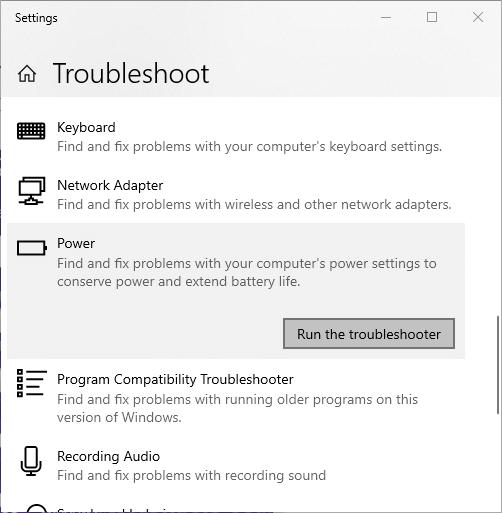 gunakan fitur troubleshooter windows untuk mengatasi masalah sleep mode yang tidak bekerja